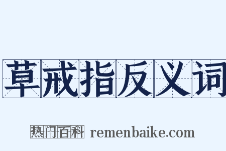 草戒指反义词是什么意思的图片